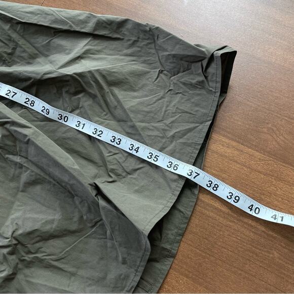 Lee Mathews | Women’s Annie Skirt Olive Green Juniper Pull-On Drawstring Tiered - Picture 6 of 10